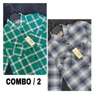 Double Pocket Check Shirt
Combo - 2