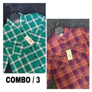 Double Pocket Check Shirt
Combo - 3