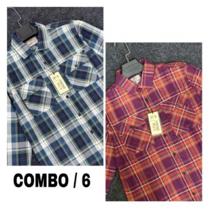 Double pocket Check Shirt
Combo - 6