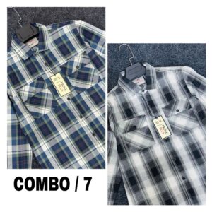 Double pocket Check Shirt
Combo - 7